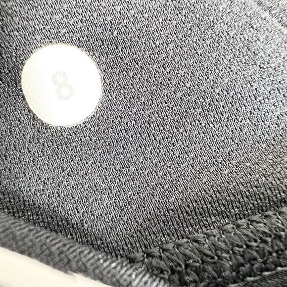 Lululemon Tank Top Women's 8 Black White Hustle And Bustle Athletic Cinch Hem - Picture 9 of 10